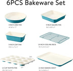 CAROTE 6-Piece Ceramic Baking Pans Set, Aluminized Steel Bakeware Sets - Image 2