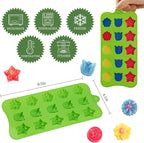 FIRETREESILVERFLOWER Flower Shape Chocolate Candy Molds Set, The stars - Image 2