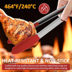 9 Pieces Silicone Tongs for Cooking 7, 12 inches Kitchen Tongs - Image 4