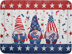 Giwawa 4th of July Gnomes Dish Drying Mat 18x24 inch Patriotic Elf Usa Stars by Giwawa