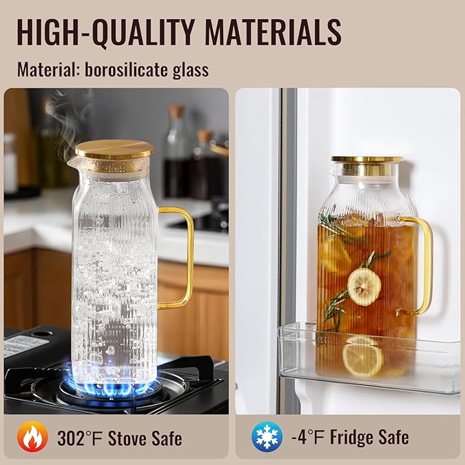 2 Liter/68 oz Square Glass Pitcher - Image 4