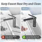 PoYang 17.7 inch Faucet Mat for Kitchen Sink Splash Guard, 7° Slope Silicone - Image 7