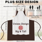 2 Pcs Plus Size Chef Apron, Unisex Professional Apron - Image 3