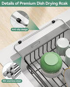 Expandable Dish Drying Rack for in-Sink, and Counter Use, Dish Drainer - Image 4