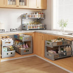 1 Pack 19IN Depth Under Sink Organizer, 2-Tier Pull Out Cabinet Organizer - Image 5
