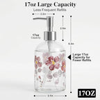 17oz Glass Soap Dispenser with Plastic Pump - Image 2