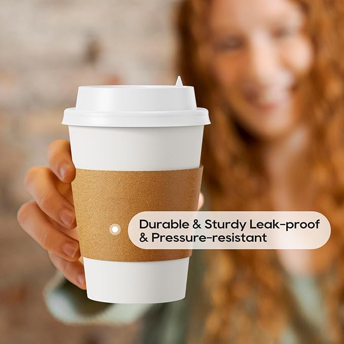12 oz Paper Coffee Cups, Disposable Paper Coffee Cup - Image 3