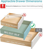 Vtopmart 4 Pack Shallow Drawer Dividers, 2.36" High 12.5"-20.8" Adjustable - Image 2