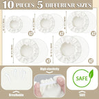 Patelai 10 Pcs Bowl Covers Reusable in 5 Size Stretch Cloth Fabric Elastic Food - Image 4