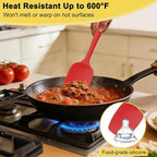 4 Pcs Silicone Spoon Spatula Set, 11.4 In, Food Grade Rubber Spatulas - Image 3