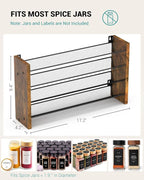 NESAPTO Spice Rack Organizer for Cabinet, Wood 4-Tier Vertical Seasoning - Image 2