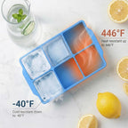 KitchFort Large Silicone Ice Cube Tray, Easy Release 2" Big Ice Cubes - Image 6