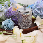 Qtip Holder, 10 Oz Clear Glass Apothecary Jars - Image 4
