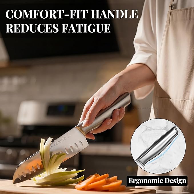 KnifeSaga Knife Set, Razor Sharp Knife Block Set - Image 3