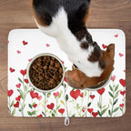 Valentines Day Dish Drying Mat for Kitchen Counter 24x18 Inch Green Red Heart - Image 8