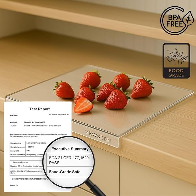 Acrylic Cutting Board with Counter Lip, Non-Slip Dough Mat - Image 5