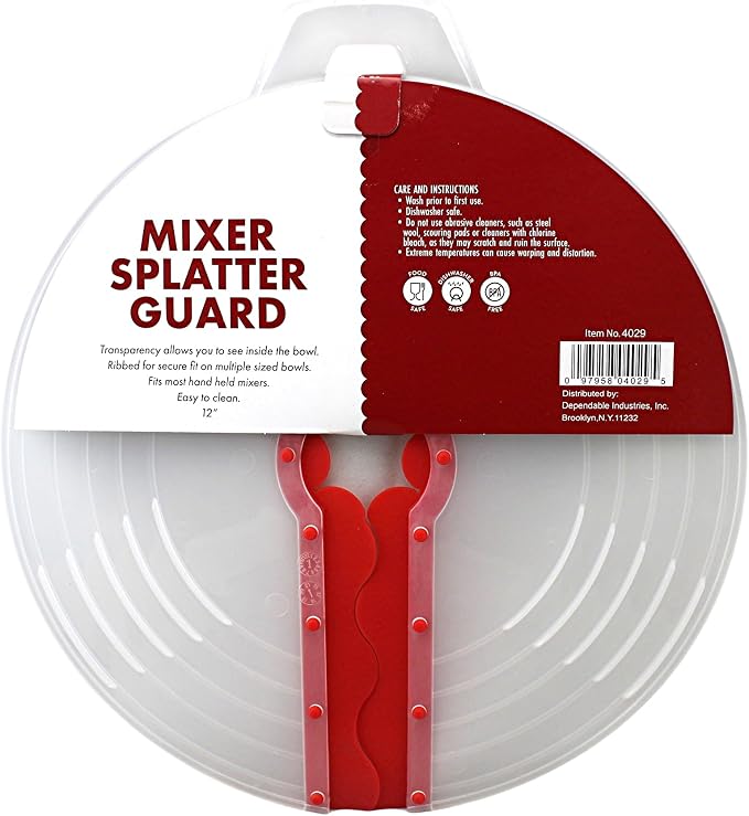 12 Inch Mixing Bowl Splatter Guard – BPA-Free Anti-Splash Screen - Image 3