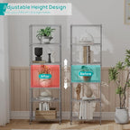 SINGAYE 6 Shelf Wire Shelving Unit Adjustable Metal Shelves Standing Bathroom - Image 3
