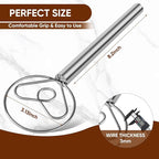 Maxjoy Danish Dough Whisk Stainless Steel Hook Dutch Style Bread Mixer - Image 3
