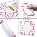 Stainless Steel Rolling Pin and Silicone Mat Set, Adjustable Thickness Rings - Image 4