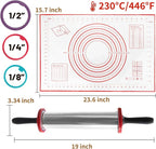 SHIKORI Rolling Pin, Adjustable Rolling Pin - Image 2