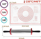 SHIKORI Rolling Pin, Adjustable Rolling Pin - Image 2