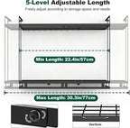 Housolution Pot Rack Wall Mounted, 3 Level Height Adjustable, 2 Tier Heavy Duty - Image 3