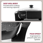 Elite Gourmet EG6201 Extra Deep 12"x12"x3.2" Scratch Resistant Dishwasher Safe - Image 5