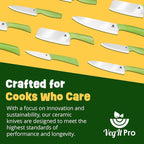Ceramic Knife Set with Ergonomic Handle, Non-Reactive and Professional Chopping - Image 6