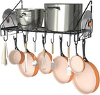 VyGrow 28 Inch Pot Rack Wall Mounted, Pots and Pans Organizer by VyGrow