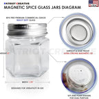 PATRIOT Set of 25 Hexagon Glass Spice Jars - Image 4