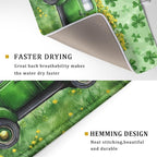 Green Holiday Dish Drying Mat Lucky Clover Truck Drying Mat - Image 3