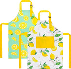 2 Pack Kids Apron, Cute Cooking Aprons, Waterproof Art Apron - Image 8