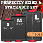 Premium Non-Stick Baking Sheets Set of 3 - Image 3