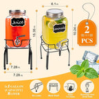2 Pack1 Gallon Glass Drink Dispensers - Image 3