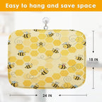 Sanwarm Absorbent Dish Drying Mat, Honey Baby Cute Yellow Bees Microfiber Pad - Image 2