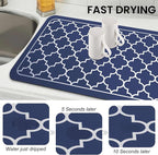 WISELIFE Dish Drying Mat Super Absorbent Drying Mat Large Dish Drying Mats - Image 4