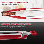 3 Pack Silicone Tongs for Cooking, Maywe Tanso 9 Inch Cooking Kitchen Tongs - Image 3