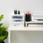 IRIS USA Plastic Stacking Desk Top 3-Drawer Storage Organizer, - Image 5