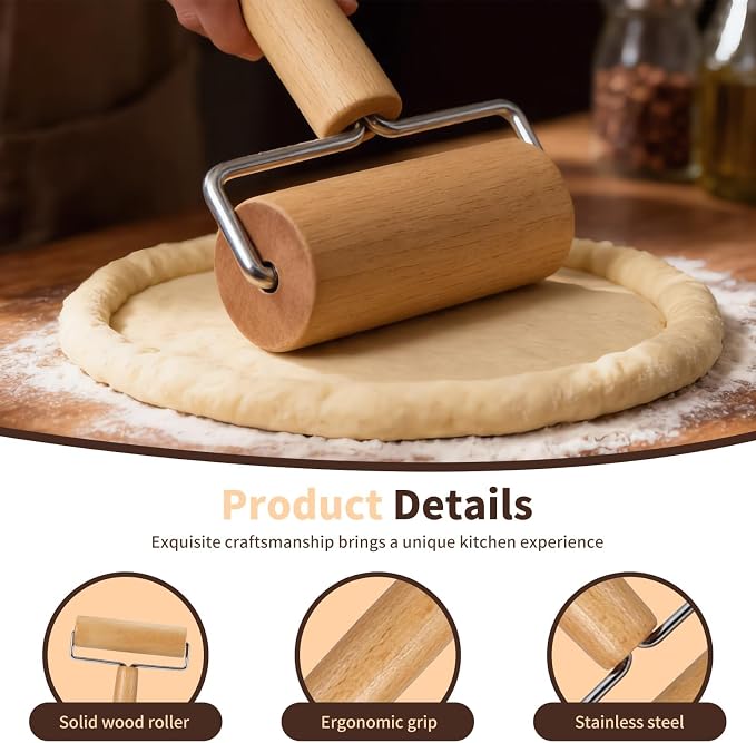 Small Wooden Rolling Pin for Dough Mini Dough Roller - Image 6
