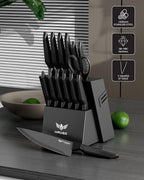 Kitchen Knife Set with Block: 15-Piece High Carbon Stainless Steel Professional - Image 3