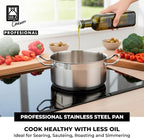 BRA COOKWARE Profesional 18/10 Stainless Steel Stock Pot w/Glass Lid | 8 Inch - Image 4
