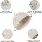 Metal Colander 5 Quart Powder Coated Self-draining Metal Strainer - Image 5