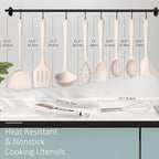 10 Pack Kitchen Utensils Set for Cooking, Leonyo Silicone Cooking Utensils Set - Image 2
