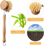 Patelai 8 Pieces Wooden Kitchen Dish Brush Include Bamboo Scrub Cleaning Brush - Image 3