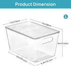 Vtopmart 10 Pack Clear Stackable Storage Bins - Image 2