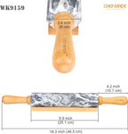 CHEFMADE 18-Inch Marble Rolling Pin - Image 2