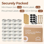 ComSaf Small Regular Mouth Mason Jars Bulk 4oz 24PCS Mini Mason Containers - Image 8