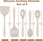 TeamFar Silicone Cooking Utensils Set, 5-Piece Heat Resistant Kitchen Utensils - Image 2