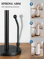 SMARTAKE Paper Towel Holder, Paper Towel Dispenser Standing Weighted Base Non - Image 2
